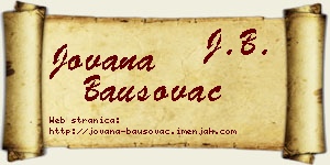 Jovana Bausovac vizit kartica
